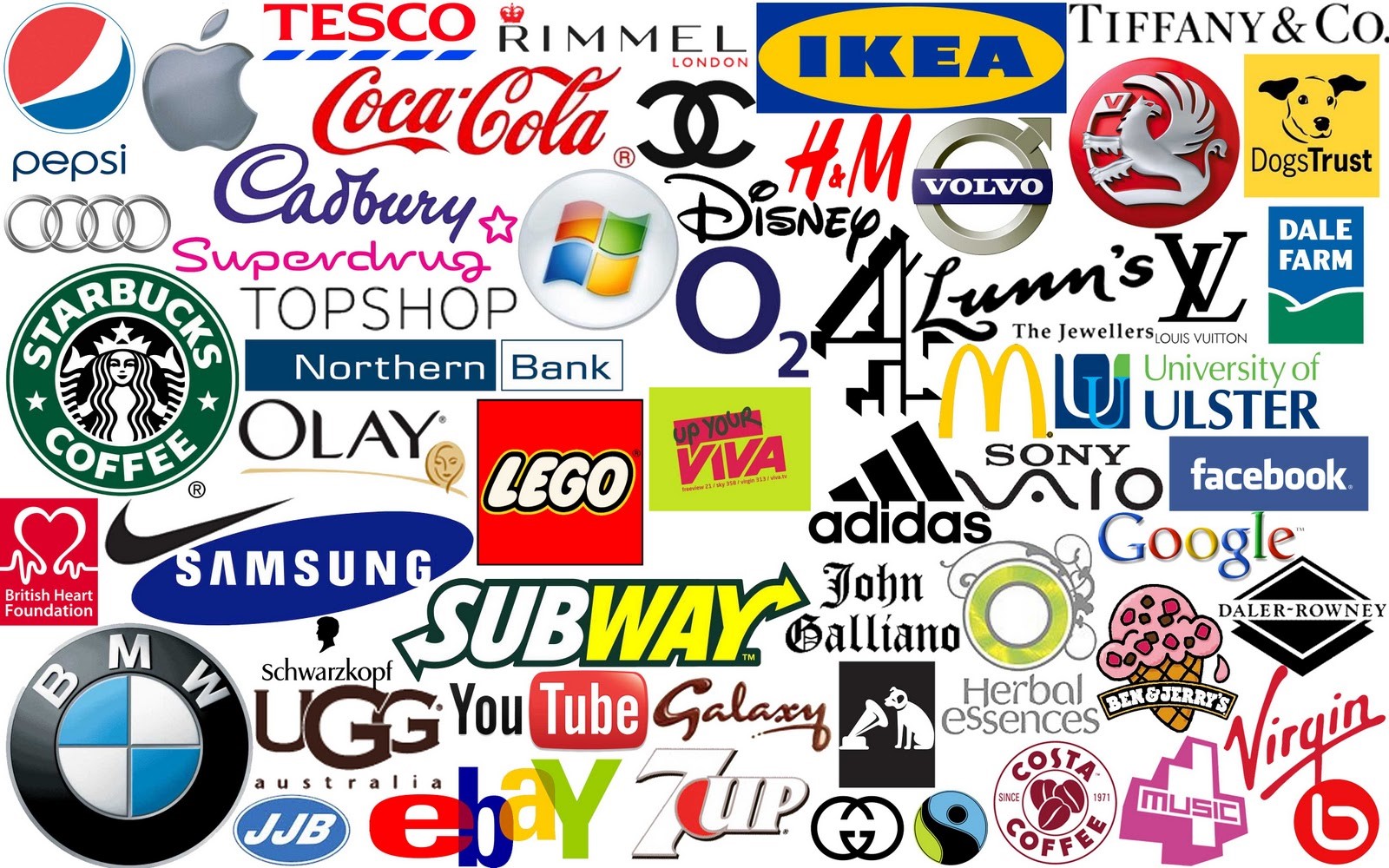 Графический дизайн Логотипы-известных-компаний
