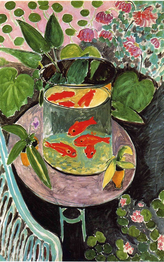 Анри Матисс. Красные рыбки. Контраст дополнительных цветов и по насыщенности