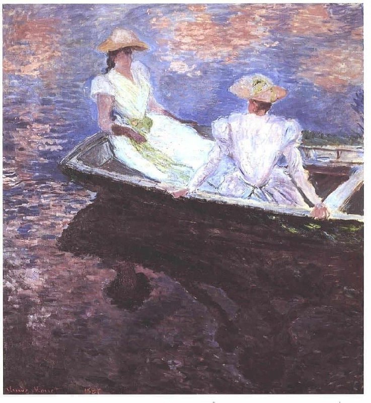 Клод Моне. Две девушки в лодке.1887 г.