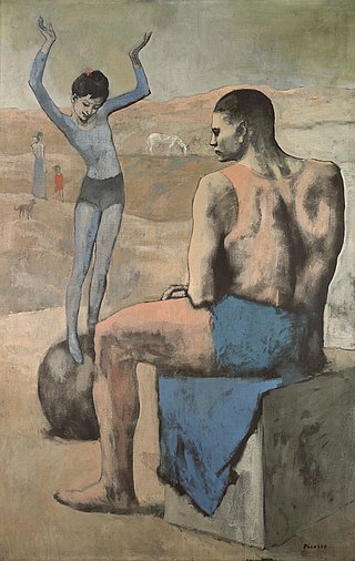 Пабло Пикассо девочка на шаре. 1905г
