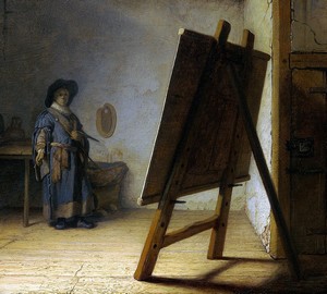 Рембрандт Художник в мастерской. 1628г